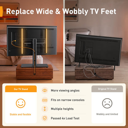 PERLEGEAR Universal Swivel TV Stand for 24-60 inch TVs up to 45kg