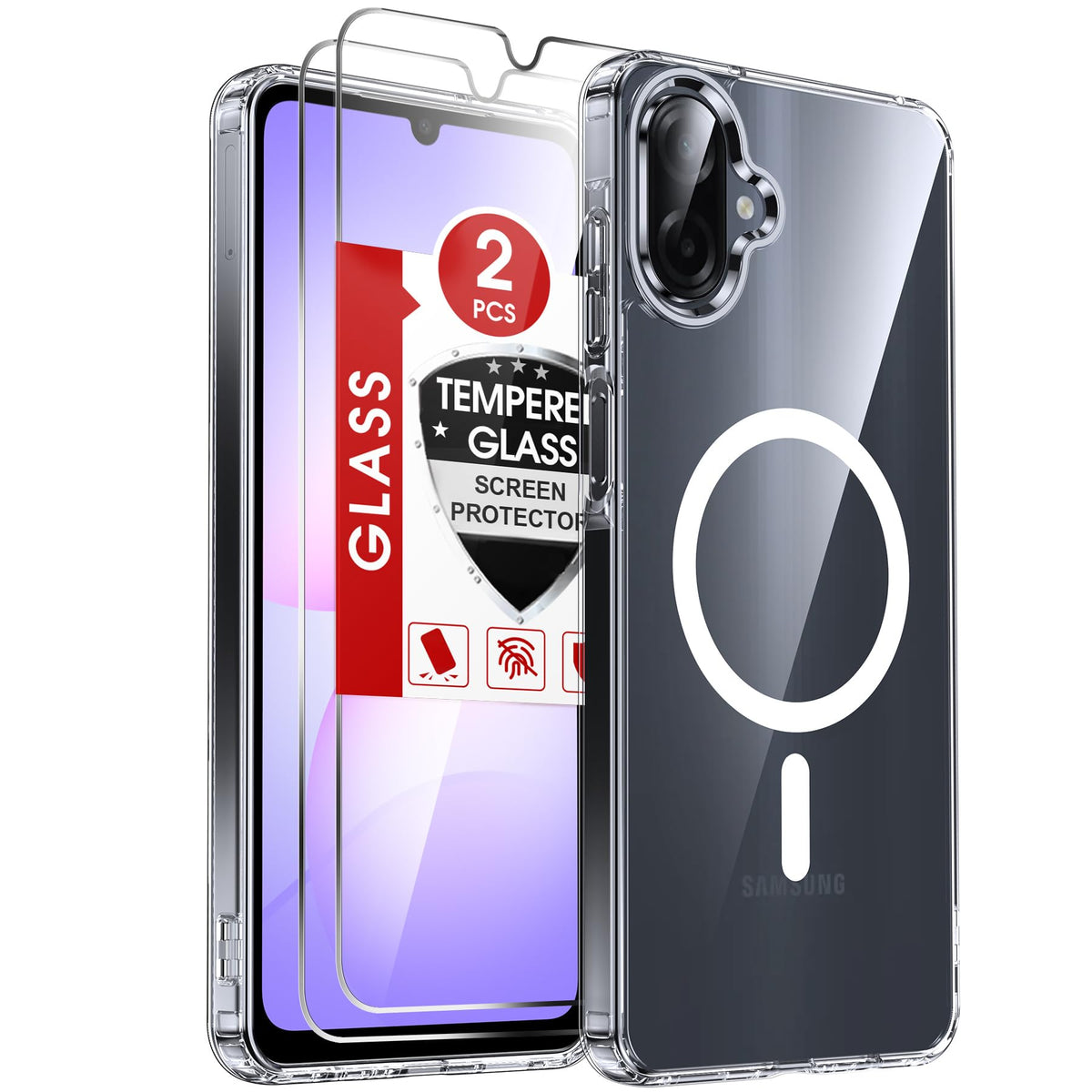 LeYi for Pixel-8A Phone Case: MagSafe Fit & Screen Protector Crystal Clear