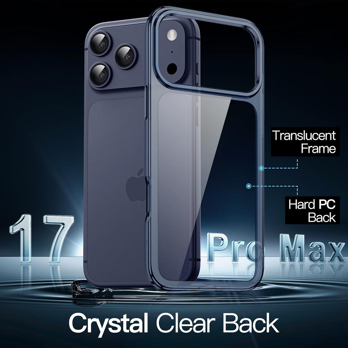 JETech Case for iPhone 17, Anti-Yellowing, Clear