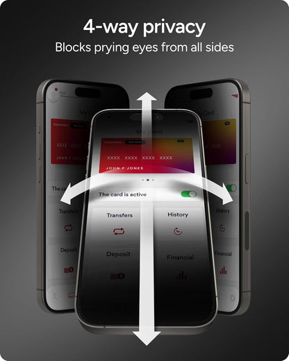 ZAGG Glass Elite Privacy Screen Protector for iPhone 17 Pro Max