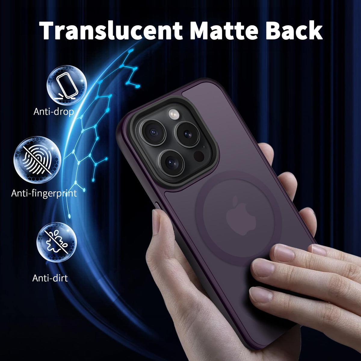 CACOE Magnetic Case for iPhone 17 6.3 inch, Light Purple