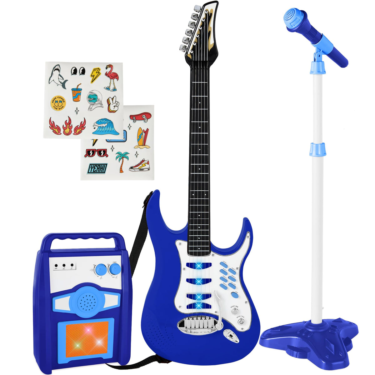 Best Choice Products Kids Guitar Set with Microphone & Amp, Pink