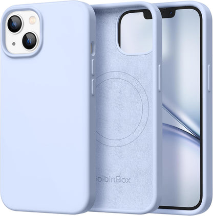 GolbinBox Magnetic for iPhone 13/14 Case, Silicone Cover, Blackcurrant