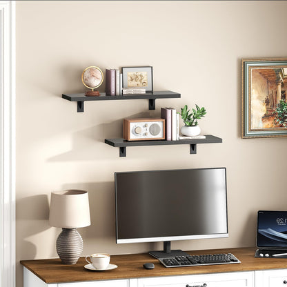 HOOBRO Floating Shelves for Wall, 15.7" Wall Mounted Shelves Set of 2