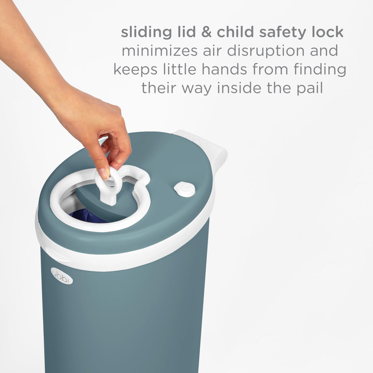 Ubbi Stainless Steel Diaper Pail, No Special Bags, Odor-Locking, White