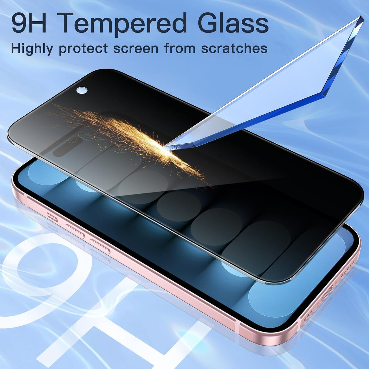 JETech Privacy Screen Protector for iPhone 16 Pro Max, 2-Pack