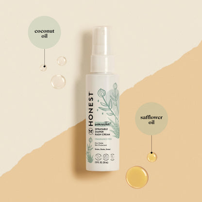 The Honest Company Diaper Rash Cream, Hypoallergenic, Cruelty-Free, 2.5 oz