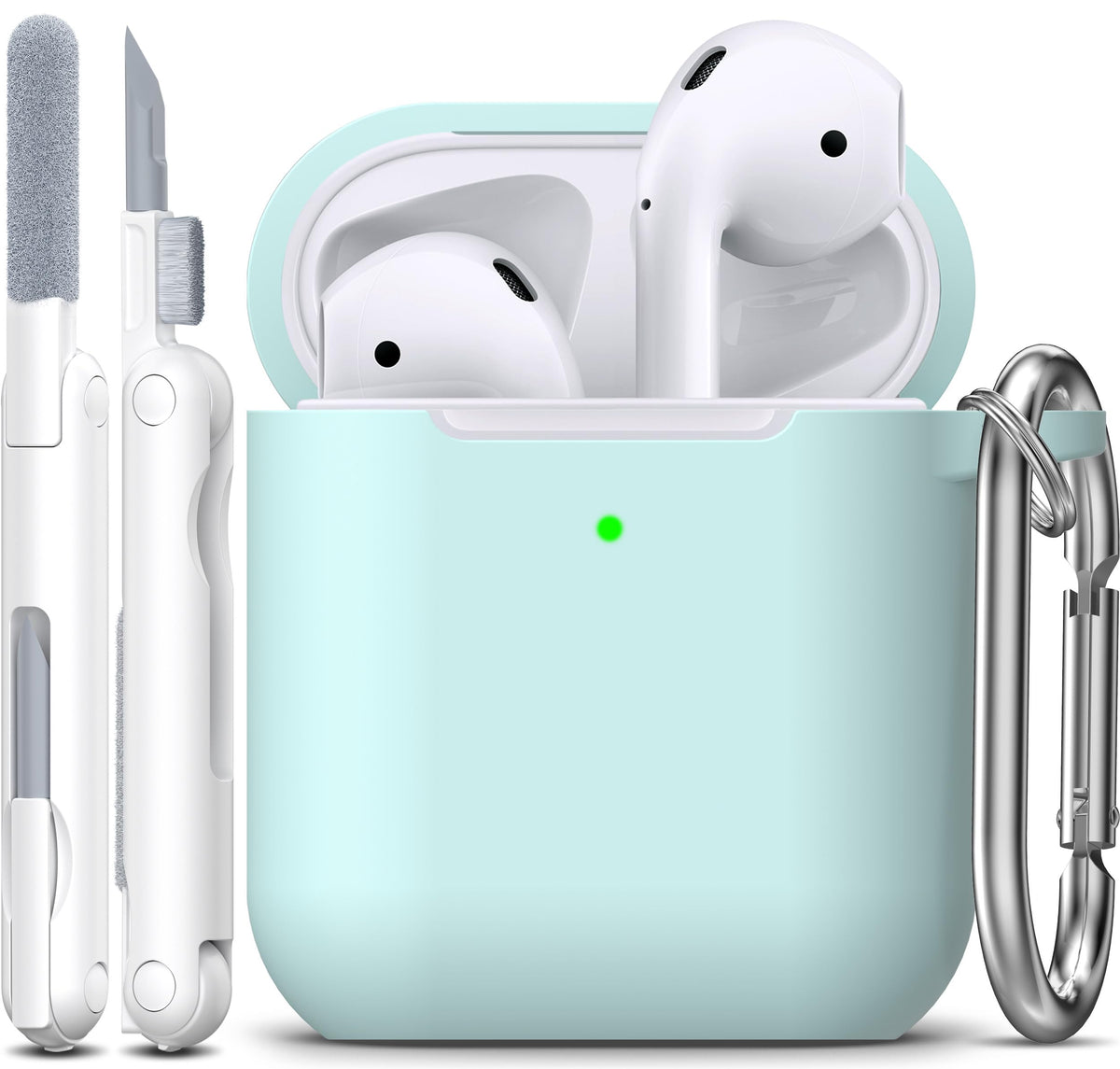 R-fun for AirPods 2nd/1st Case Silicone Cover, Banana Violet