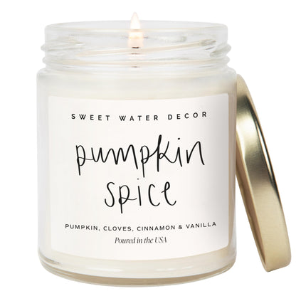 Sweet Water Decor Cinnamon Roll Candle, 9oz Clear Jar, Fall Scent