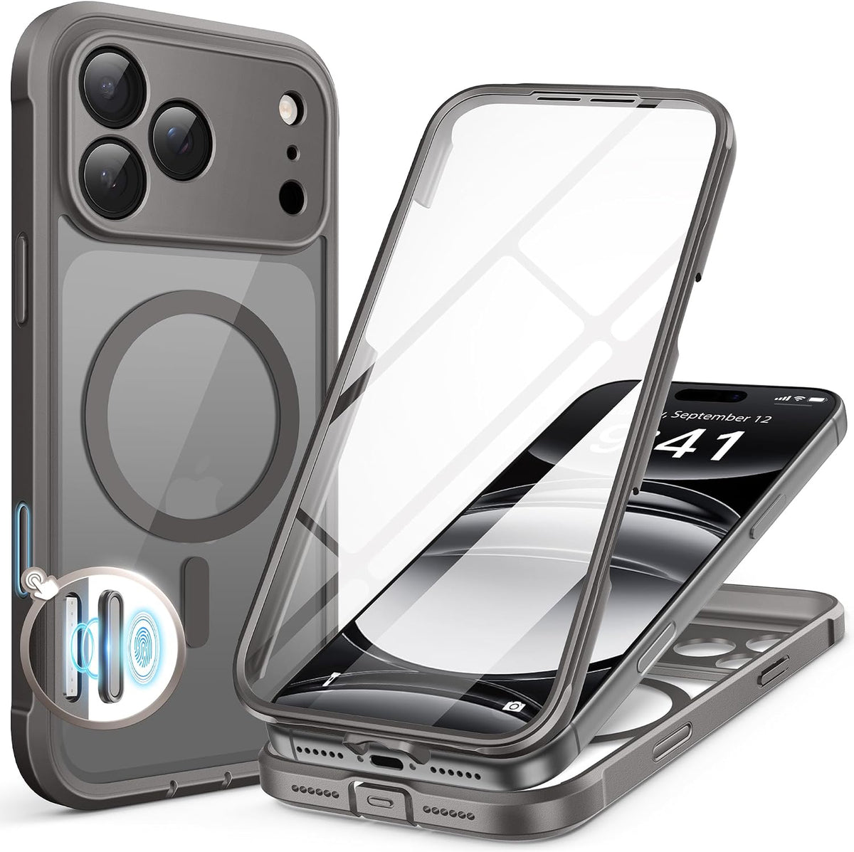 BERFY for iPhone 16 Pro Max Case, Fit for MagSafe