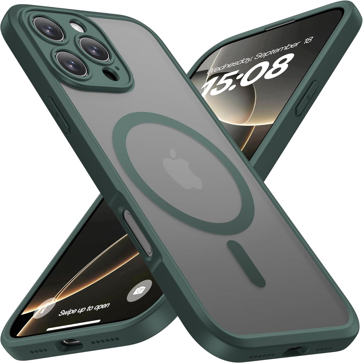 ImpactStrong Magnetic Guard Designed for iPhone 17 Air Case [Camera Protection] [Military Grade Drop Tested] [Compatible with MagSafe] Slim Translucent Matte Phone Case (6.6") - Navy Blue
