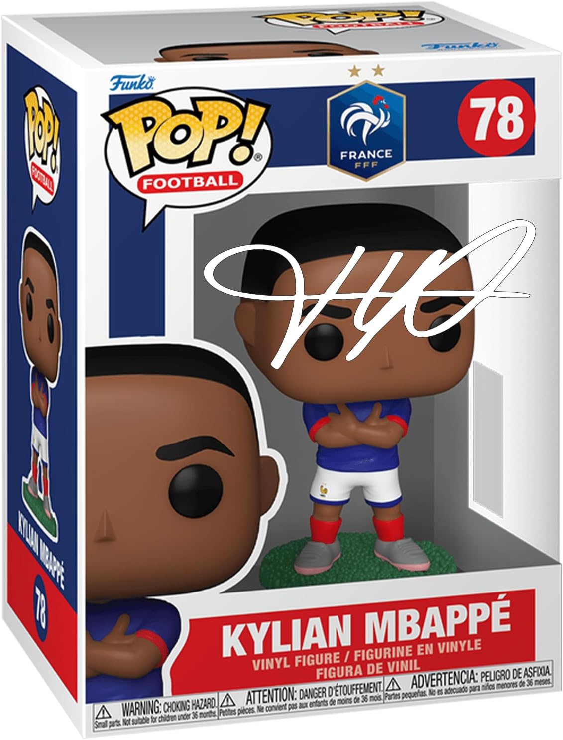 Kylian Mbappe #78 Funko POP! Figurine, France, Facsimile Signed