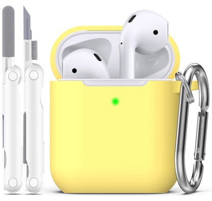 R-fun for AirPods 2nd/1st Case Silicone Cover, Banana Violet