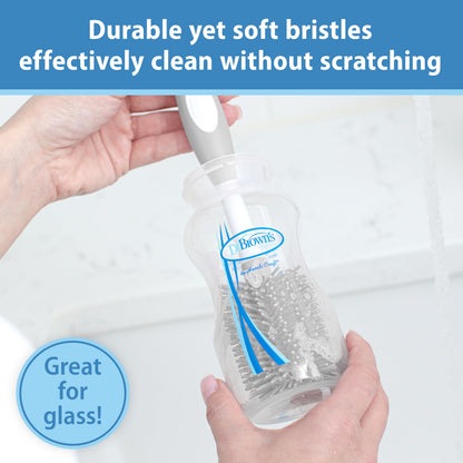 Dr. Brown's Soft Touch Baby Bottle Cleaning Brush, Gray, 1-Pack