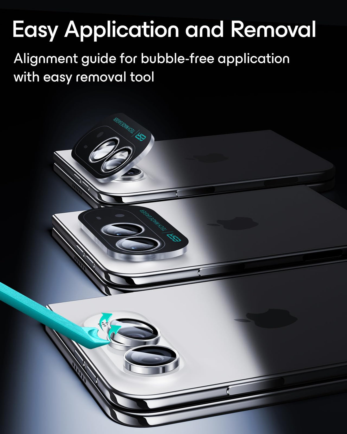 ESR for iPhone 17 Pro Max/17 Pro Camera Lens Protector, 1 Pack, Black