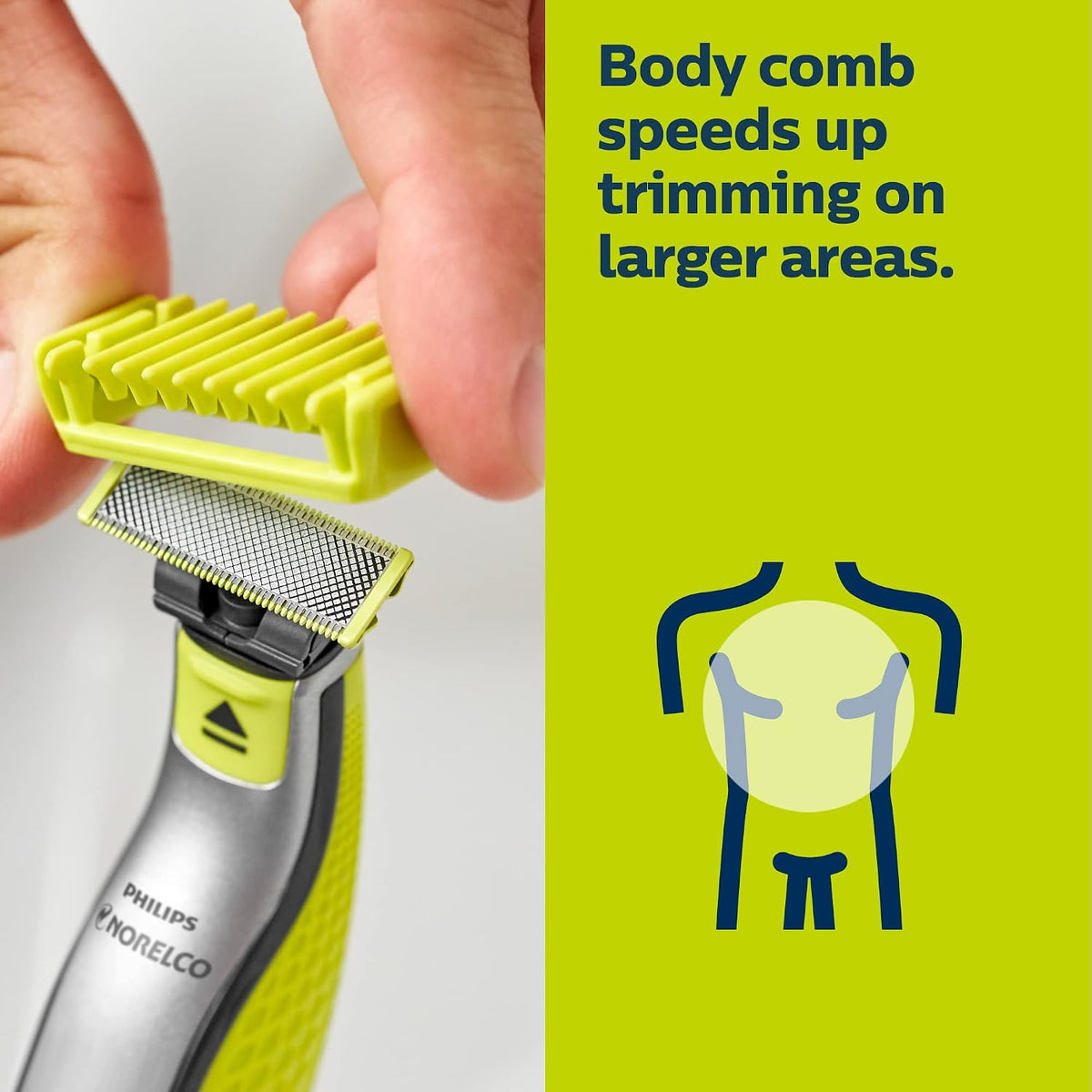 Philips Norelco OneBlade 360 Hybrid Face + Body Trimmer and Shaver
