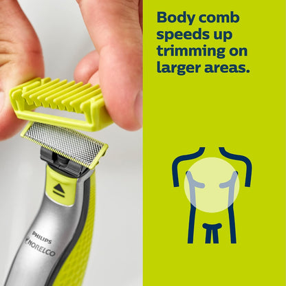 Philips Norelco OneBlade 360 Hybrid Face + Body Trimmer and Shaver