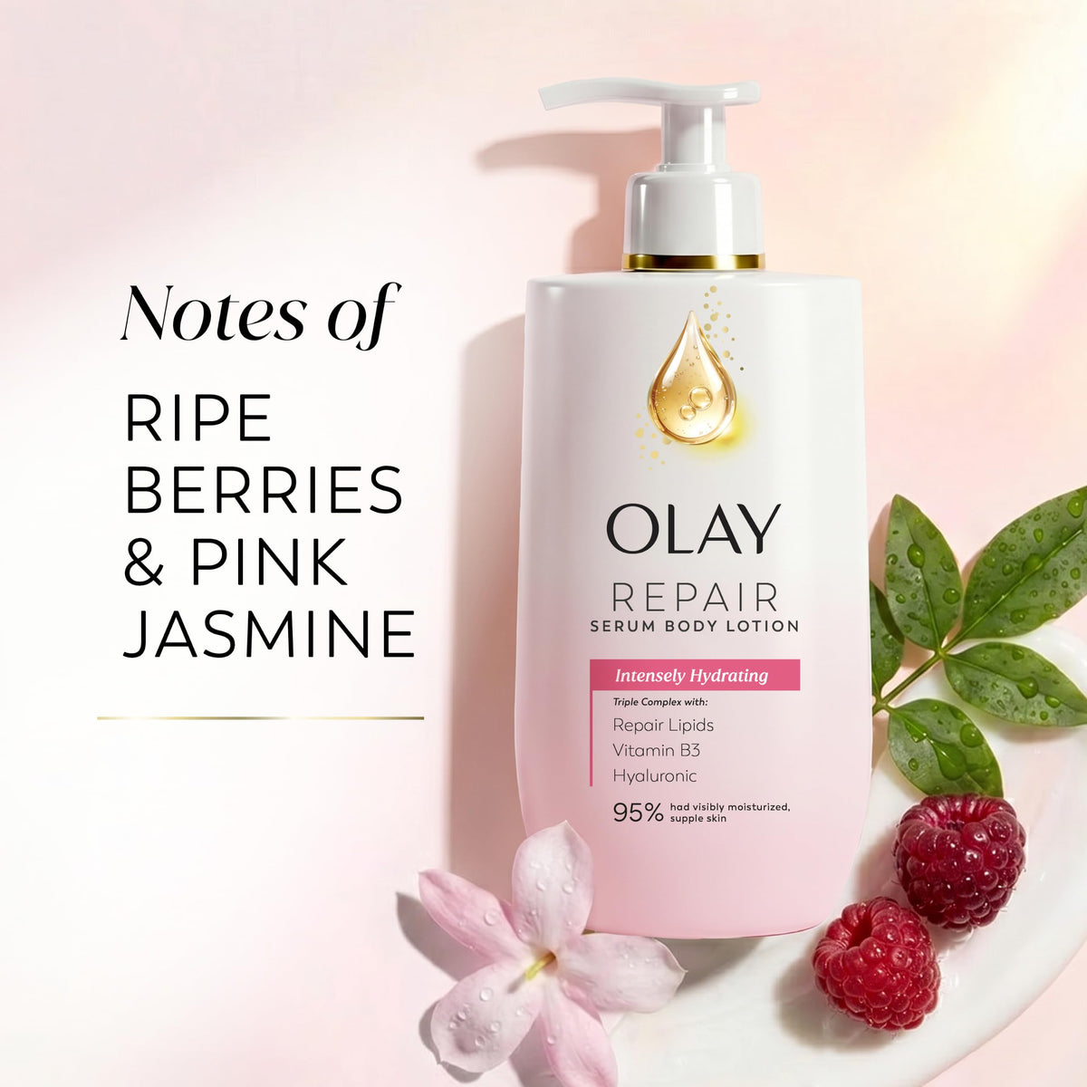 Olay Super Serum Hand & Body Lotion, Luminous & Resilient Skin, 17 fl oz