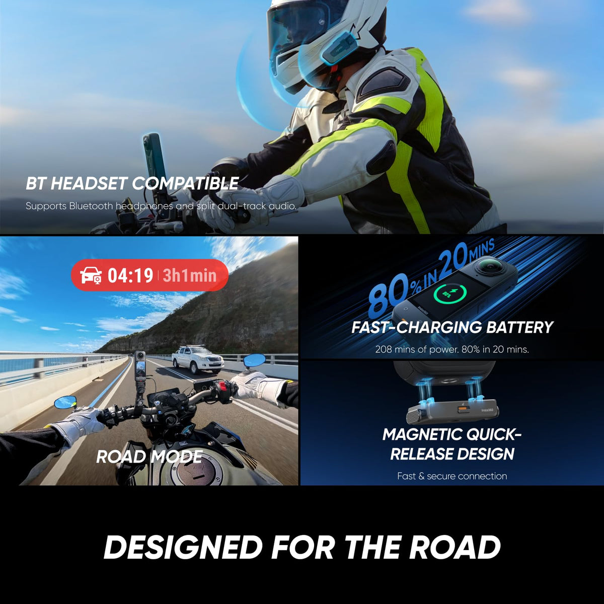 Insta360 X5 - Waterproof 8K 360° Action Camera, Leading Low Light, Invisible Selfie Stick Effect, Rugged and Replaceable Lens, 3-Hour Battery, Built-in Wind Guard, Stabilization, Triple AI Chip Design