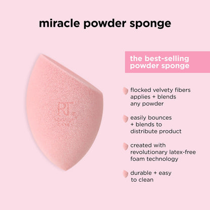 Real Techniques Mini Miracle Complexion Sponge for Makeup, 4 Count
