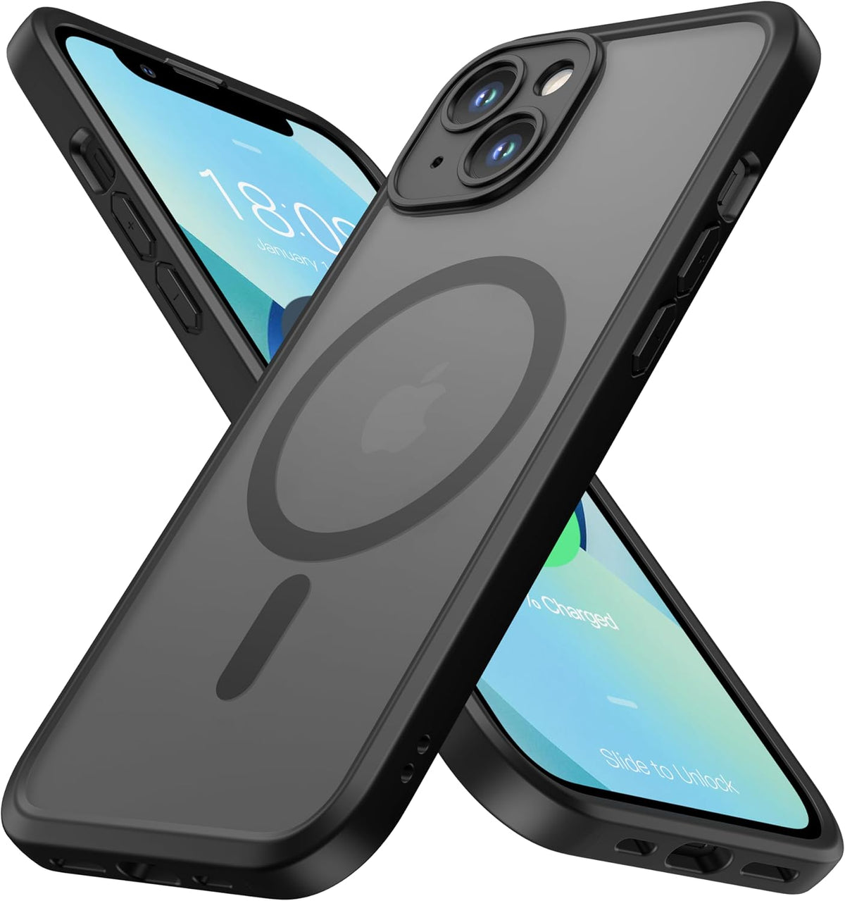 ImpactStrong Magnetic Guard Designed for iPhone 17 Air Case [Camera Protection] [Military Grade Drop Tested] [Compatible with MagSafe] Slim Translucent Matte Phone Case (6.6") - Navy Blue