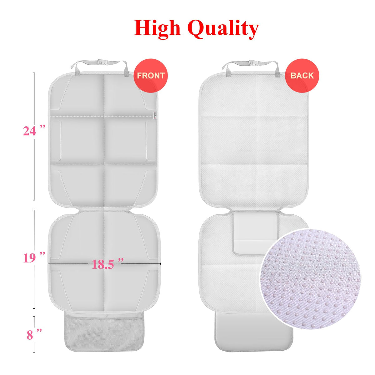 Meolsaek Car Seat Protector for Child Car Seat，Non-Slip Backing No Imprints