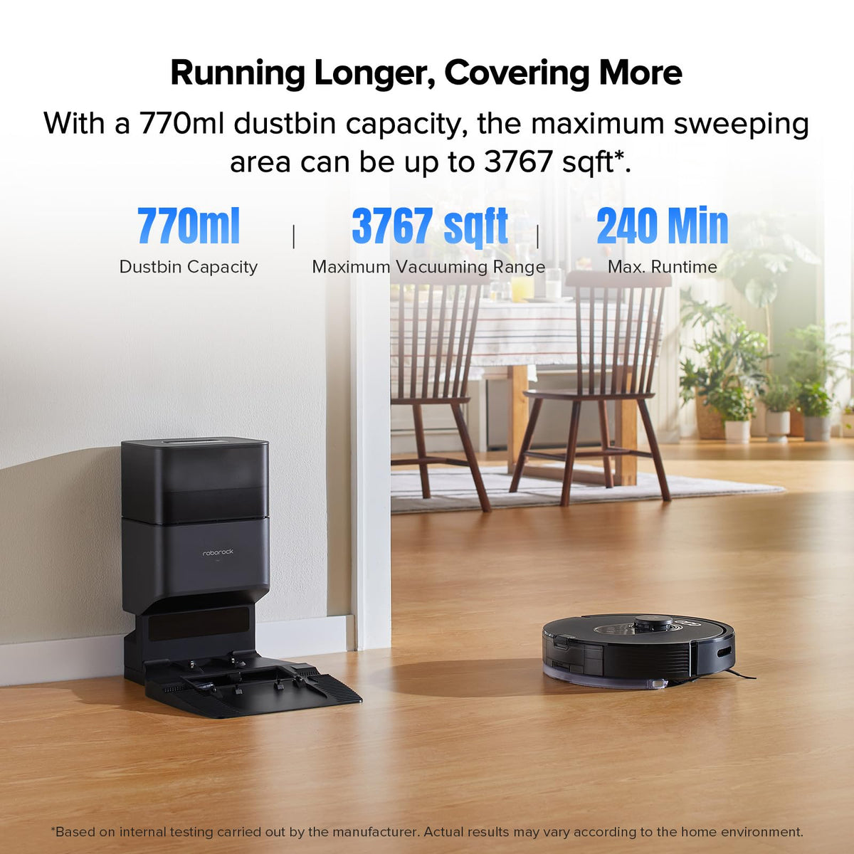 roborock Q7 M5+ Robot Vacuum and Mop, Up to 7-9 Weeks Self-Empty, 10000Pa
