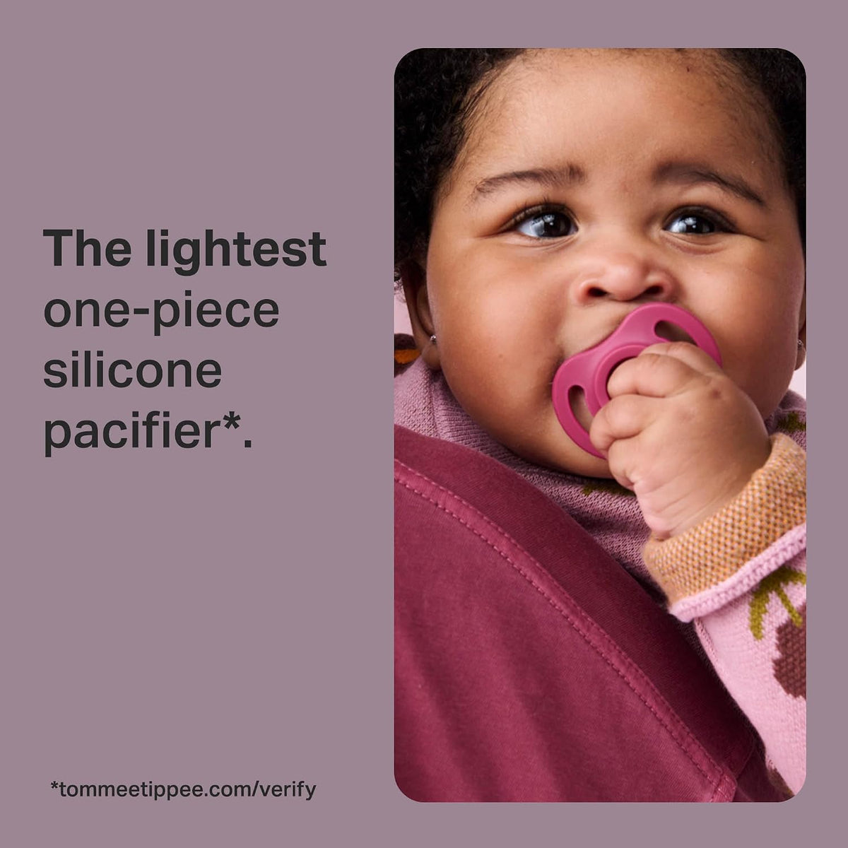 Tommee Tippee Ultra-Light StayPut Pacifier, 0-6m, 4 Count