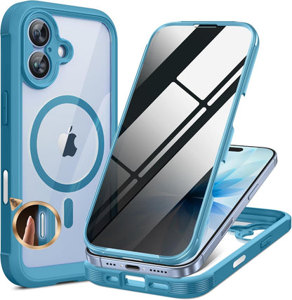 Miracase for iPhone 17 Pro Privacy Series Case, Magsafe, Deep Blue