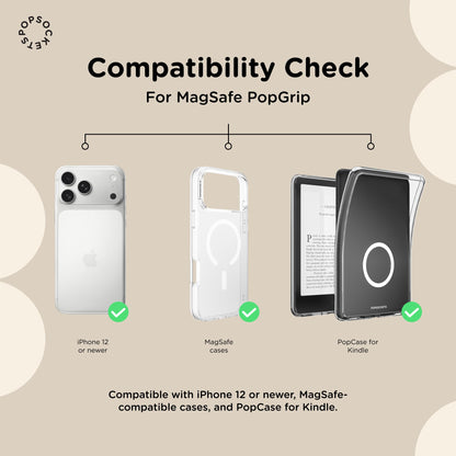PopSockets Adhesive Phone Grip, Holder- Black