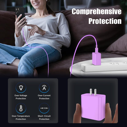 Type C Charger Fast Charging,4Pack 25W Super USB C Fast Charger Block