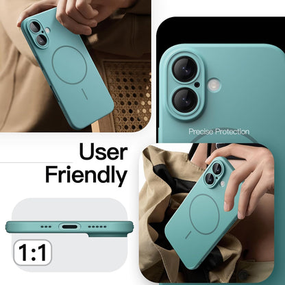 JETech Magnetic Slim Case for iPhone 18 Pro, Dark Cherry