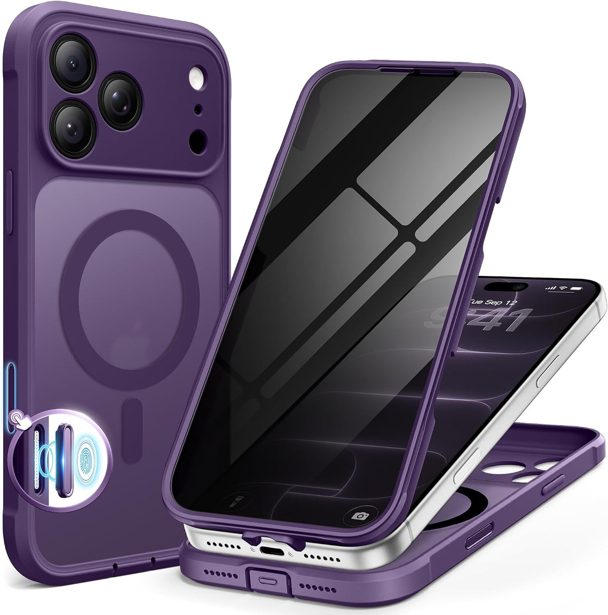 BERFY for iPhone 16 Pro Max Case, Fit for MagSafe