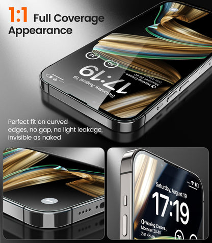 EZ-GLAZ-4 Pack for iPhone 17 Pro Max Privacy Screen Protector (6.9")