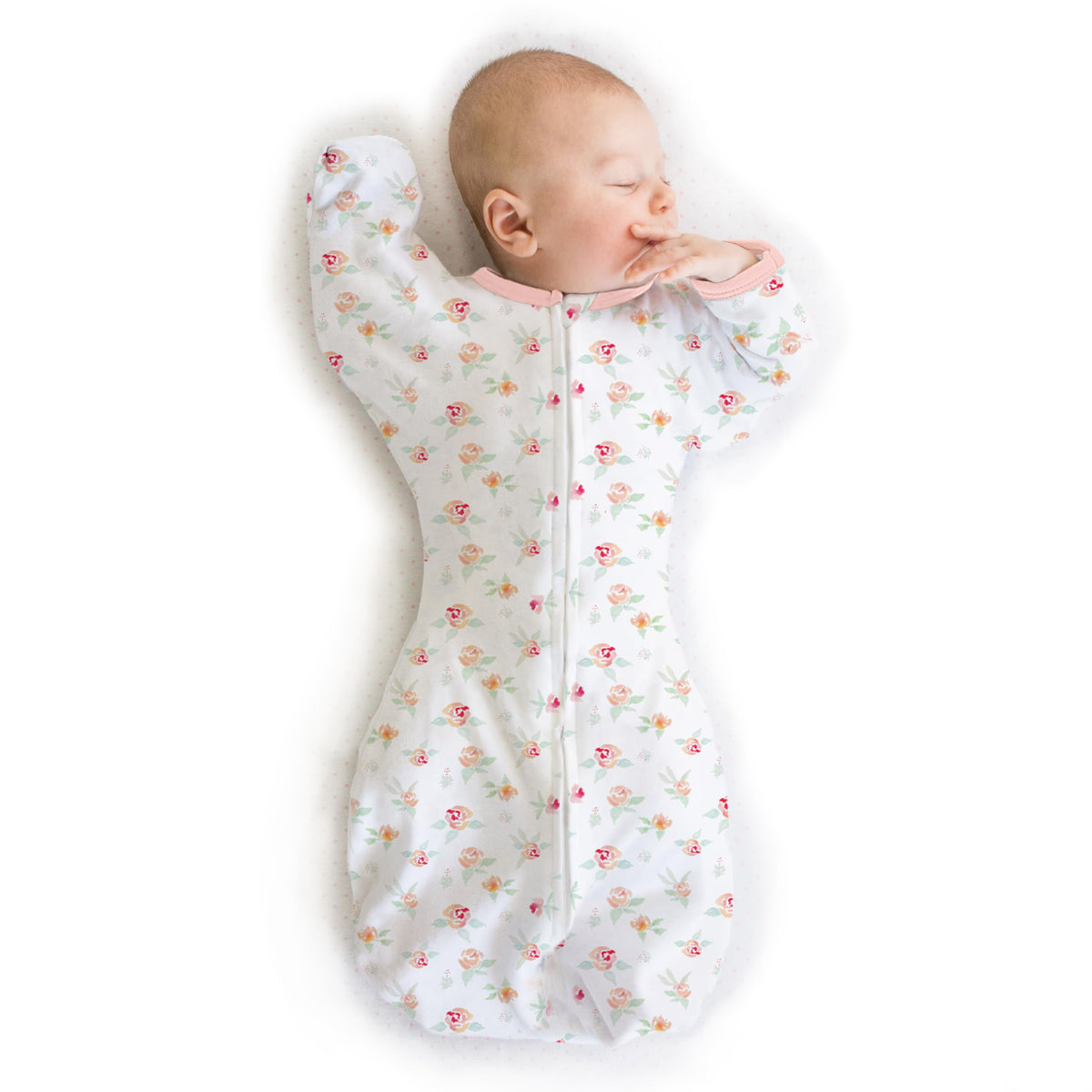 SwaddleDesigns Transitional Swaddle Sack, Cotton, Heathered Gray, 6-9mo
