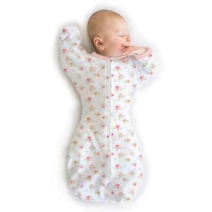 SwaddleDesigns Transitional Swaddle Sack, Cotton, Heathered Gray, 6-9mo