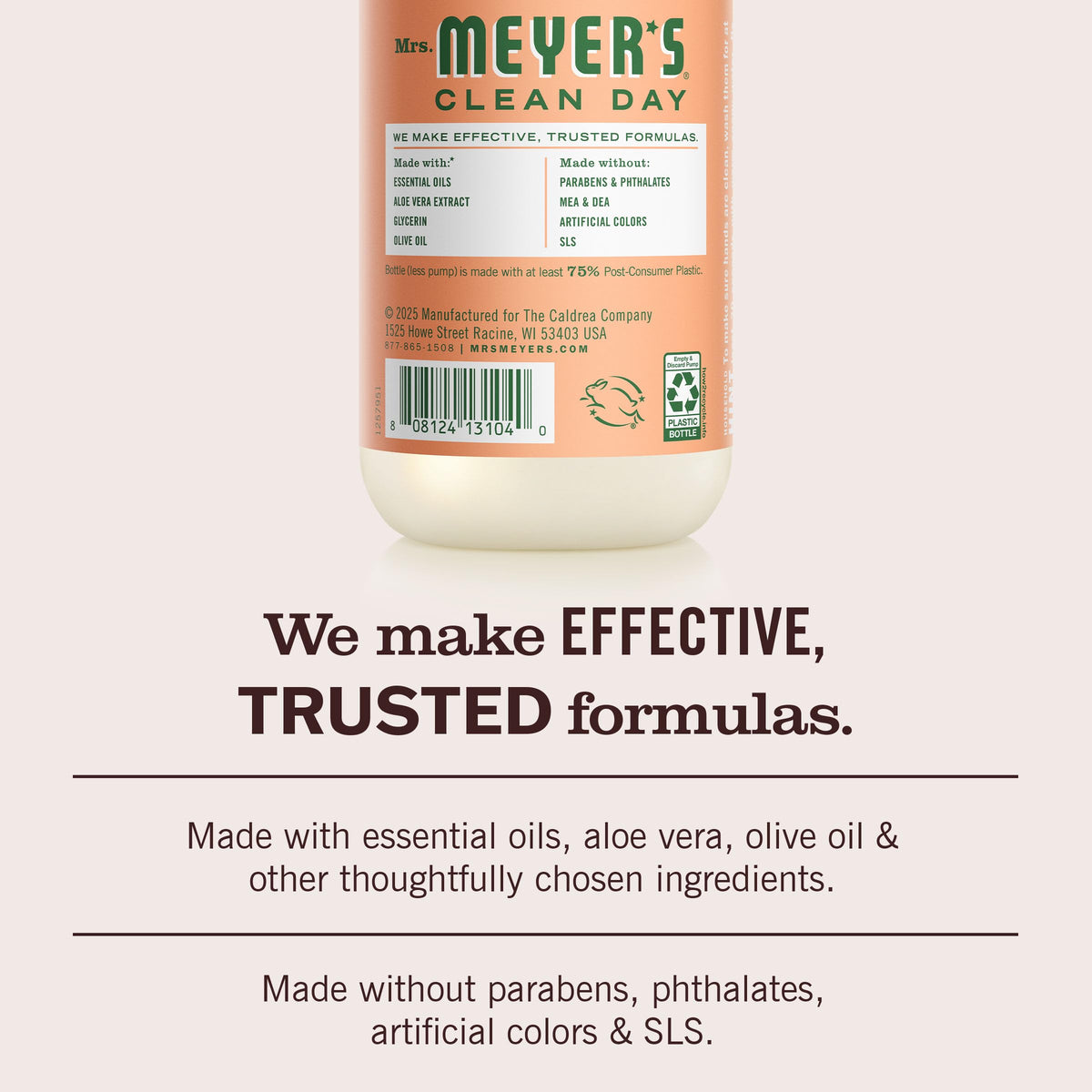 MRS. MEYER'S CLEAN DAY Liquid Hand Soap, Lemon Verbena, 12.5 fl oz, 3 Pack