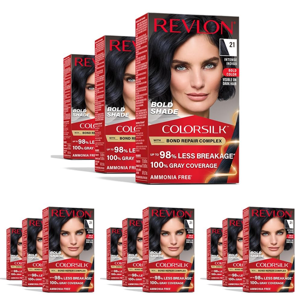 Revlon ColorSilk with Bond Repair Hair Color, 51 Light Brown, 3pk