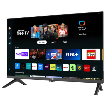 HYE 43" LED Smart TV - 4K Ultra HD, Samsung Tizen OS & Gaming Hub, Black