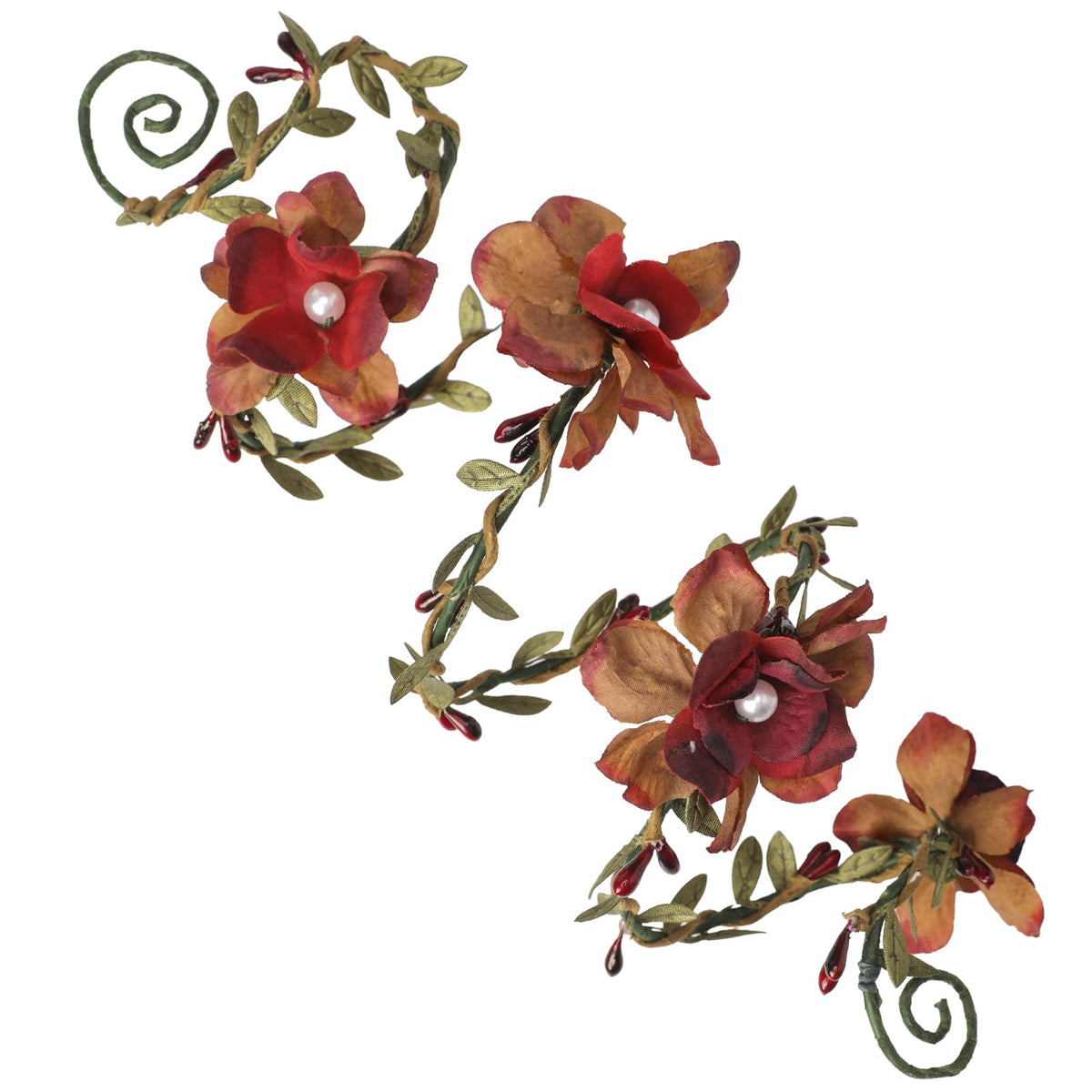 FRESHME Renaissance Fairy Floral Arm Wrap - 1 PC Elf Bracelet Forest Mother Nature Costume Renfaire Cosplay Fairy Accessories