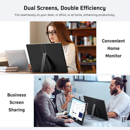 MNN 15.6" 4K Portable Monitor, UHD IPS, USB-C HDMI, with Smart Cover Stand