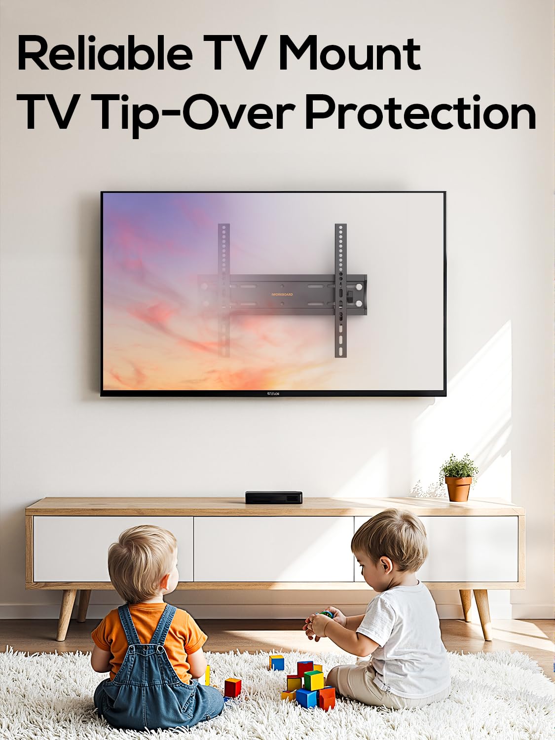 55 65 75 85 inch Tilting TV Wall Mount for 32-90 '' TVs, Low Profile TV Mount Bracket, Safe Lock & Quick Release,Max VESA 600x400mm, 24 inch Studs,132 lbs, Fit Most 55+ 75+ 85+ 86 TVs