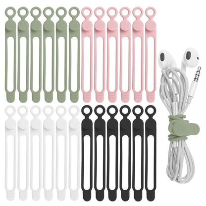 Silicone Cable Ties, Cord Organizer Cable Management,2Sizes-Grey