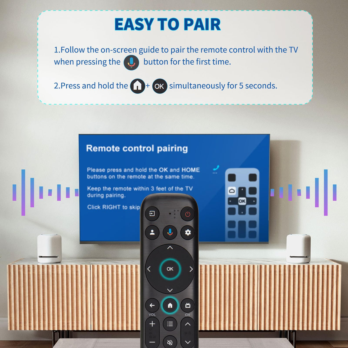 Replacement Remote Control for Hisense Smart Google TV，for Hisense UHD 4K ULED Google TVs