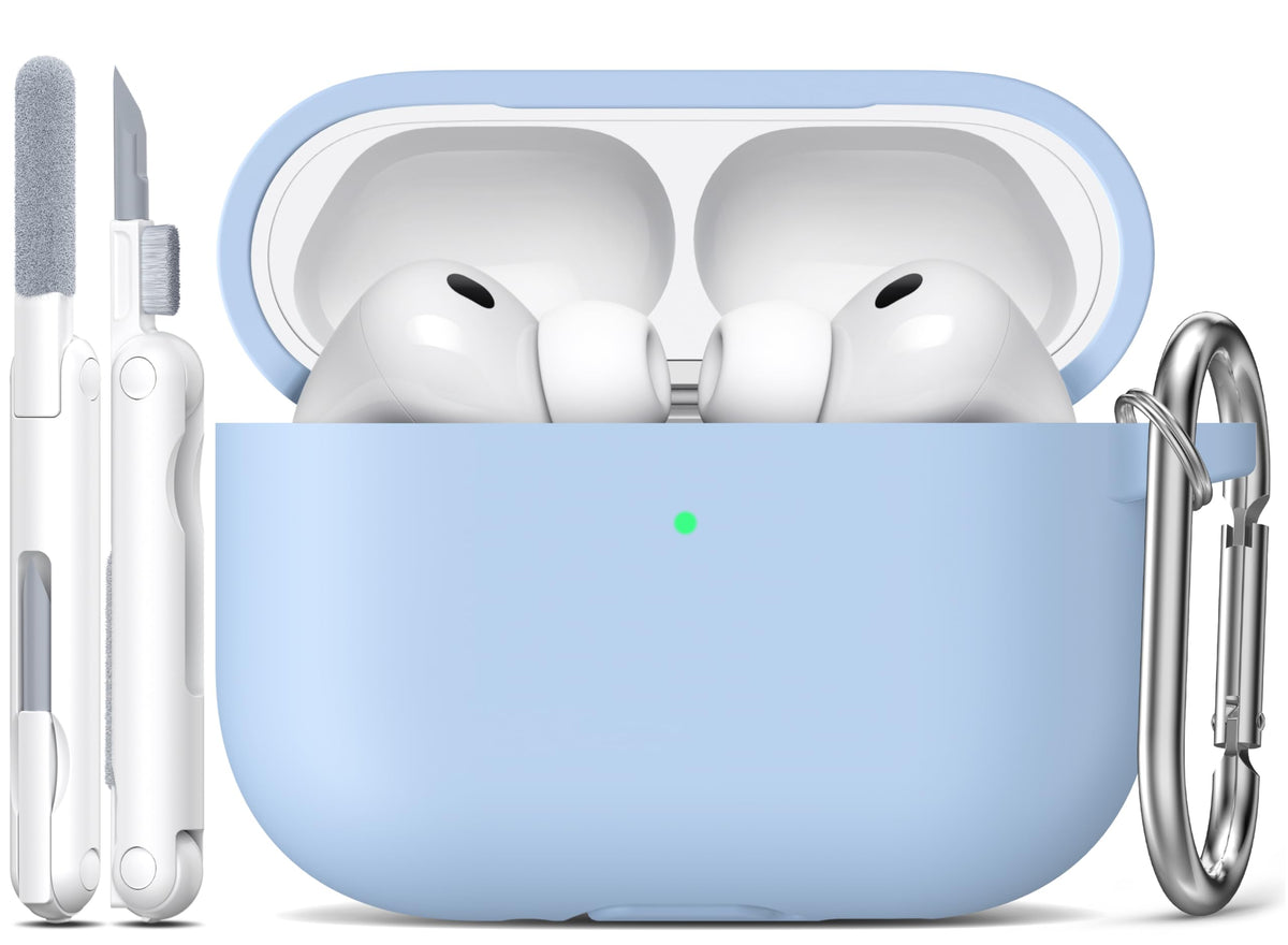 R-fun for AirPods 2nd/1st Case Silicone Cover, Banana Violet