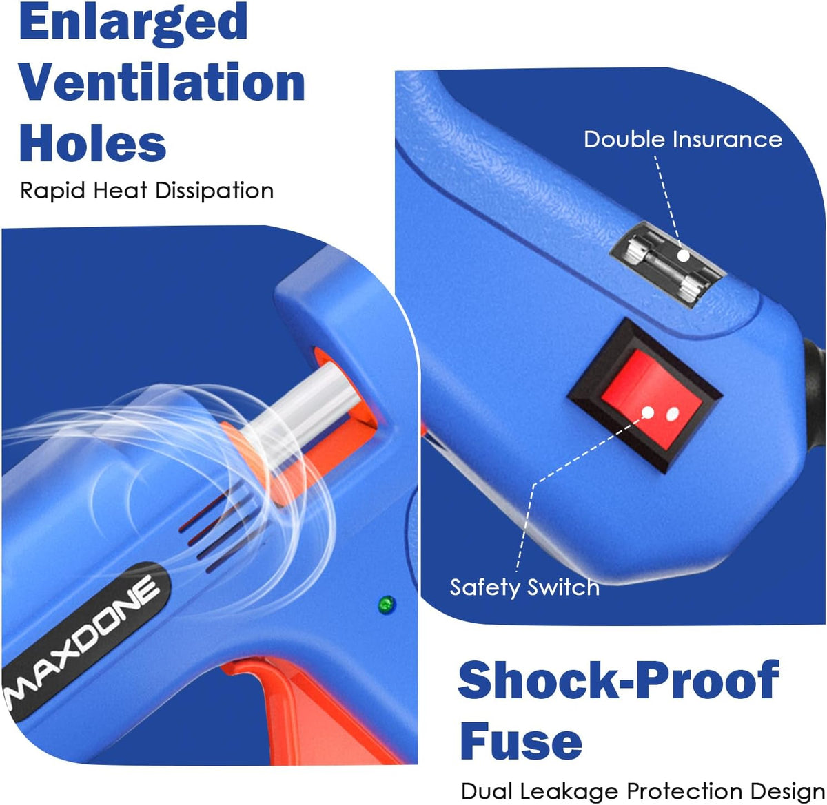 Mini Hot Glue Gun Kit 50W: Mini Glue Gun Fireproof Upgraded Version