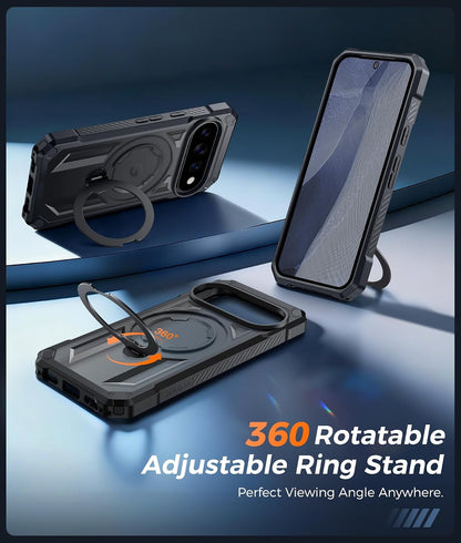 FNTCASE for iPhone 17 Case with 360 Spin Magnetic Stand
