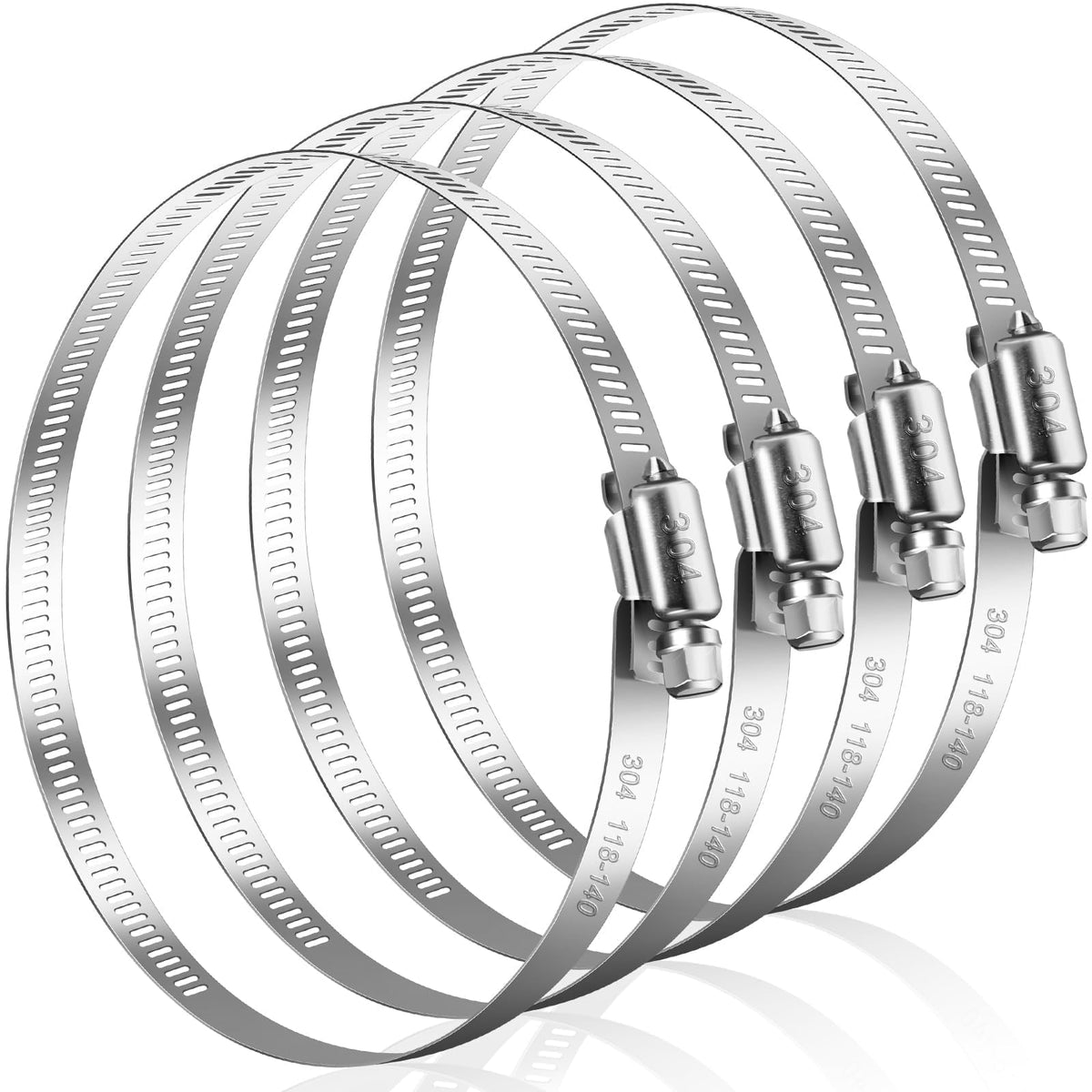 Bolatus Hose Clips 6-51 mm, 22 Pcs Hose Clamp Stainless Steel 304
