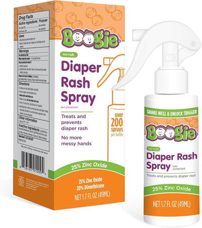 Boogie Diaper Rash Relief Bundle, No-Rub Spray & Maximum Strength Paste