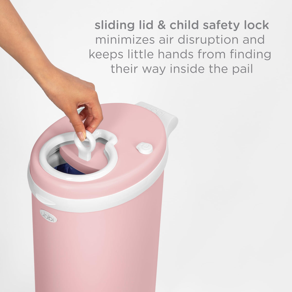 Ubbi Stainless Steel Diaper Pail, No Special Bags, Odor-Locking, White